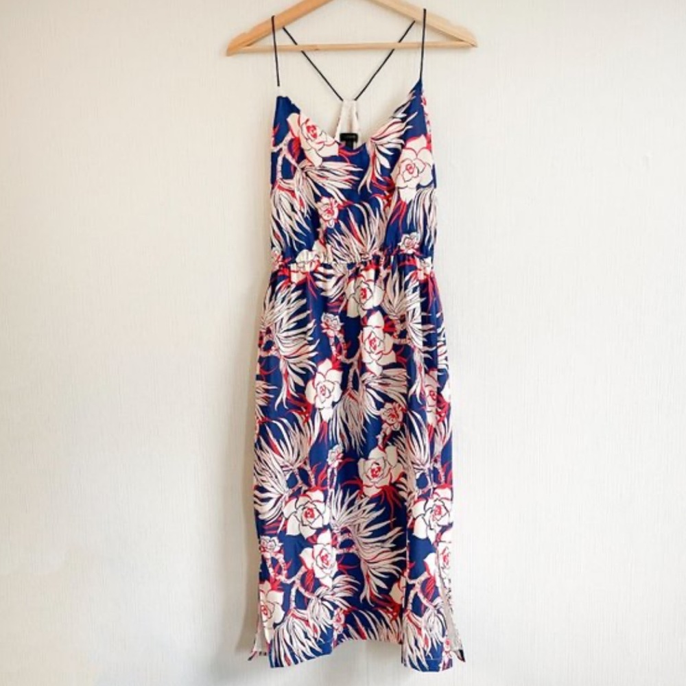 J. Crew Carrie Midi Summer Dress in Retro Floral